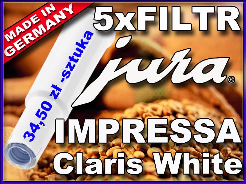 5x Filtr ekspresów Jura  IMPRESSA  Claris White