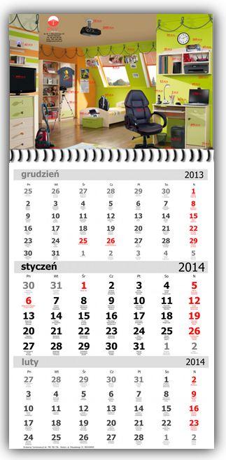 Kalendarz firmowy 2014 trójdzielny z Twoją reklamą w 3 dni, Olsztyn, warmińsko-mazurskie