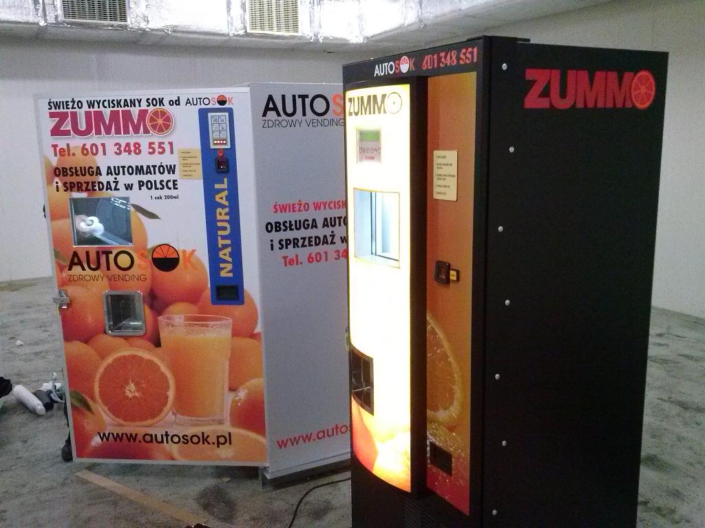 Automaty do wyciskania świeżych soków z pomarańczy 
