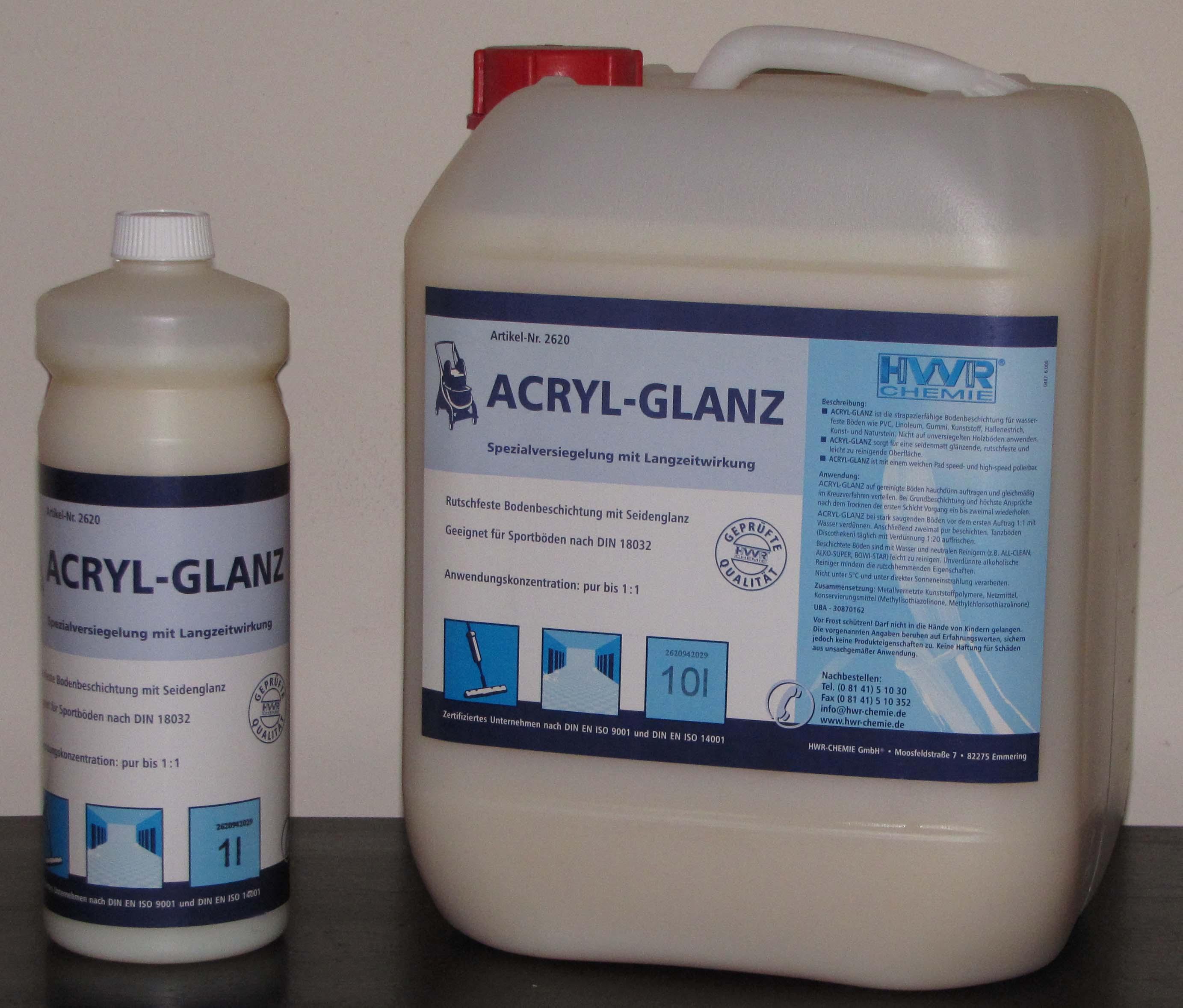 ACRYL-GLANZ opakowanie 1 i 10 litrowe