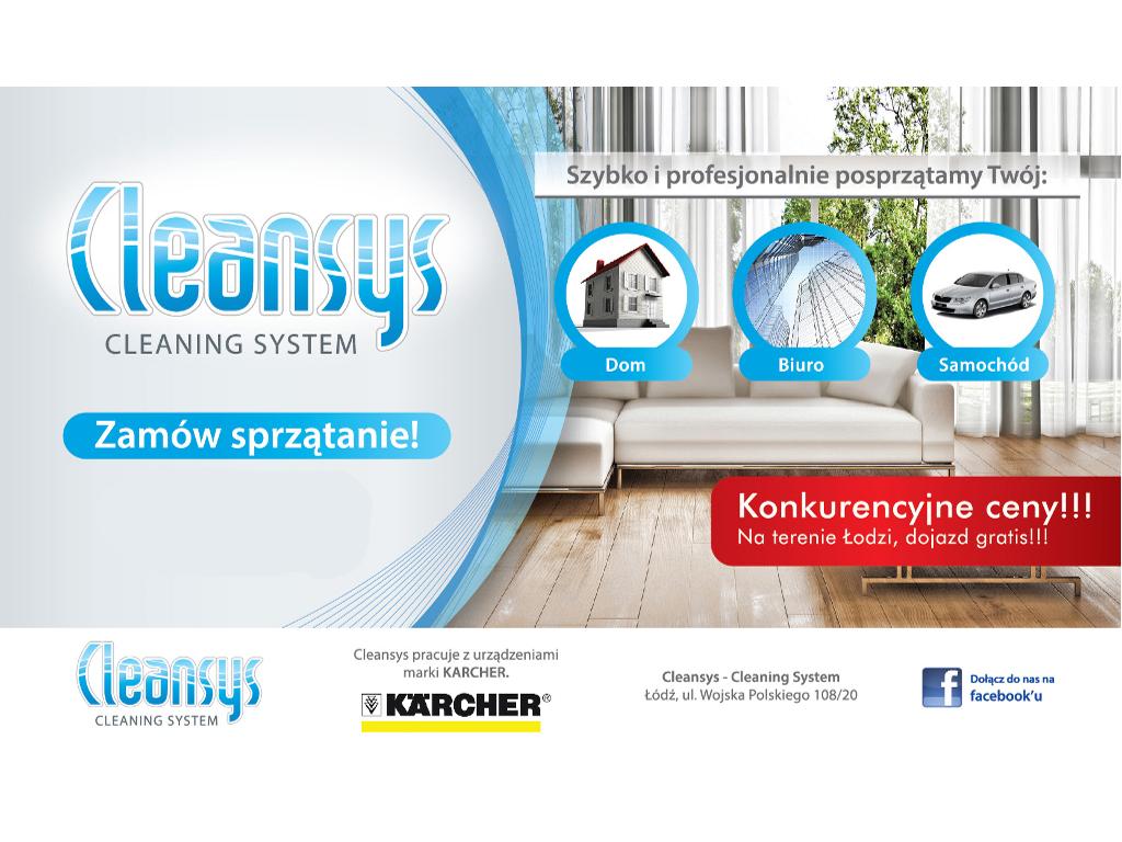 Mycie okien, mycie przeszkleń, mycie witryn CLEANSYS - Łódź