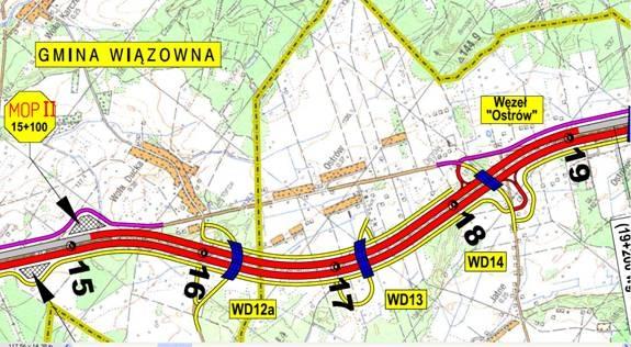 Planowany w sąsiedztwie węzeł komunikacyjny A2 "Ostrów"