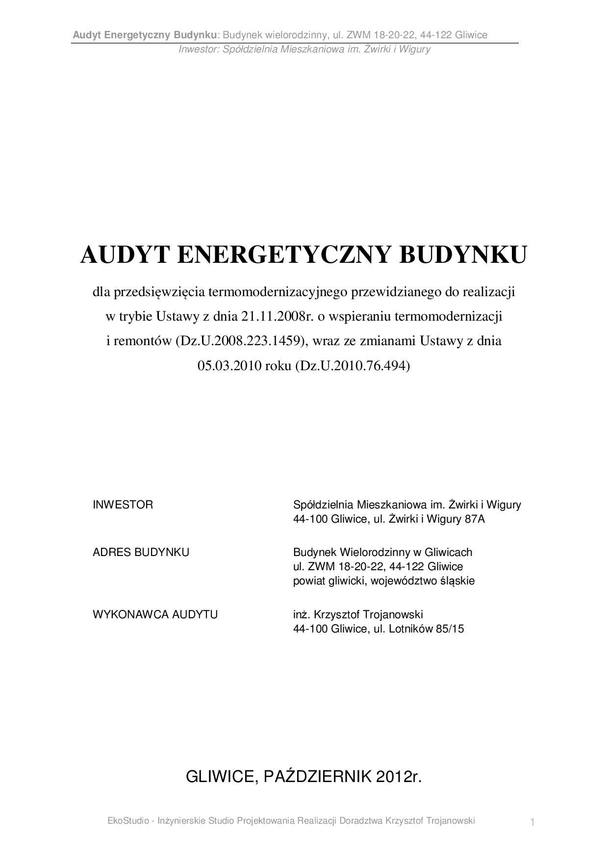 Audyt Energetyczny Budynku