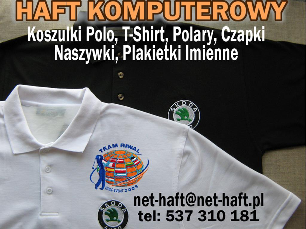 haft na koszulkach polo, wyszywanie na koszulkach t-shirt