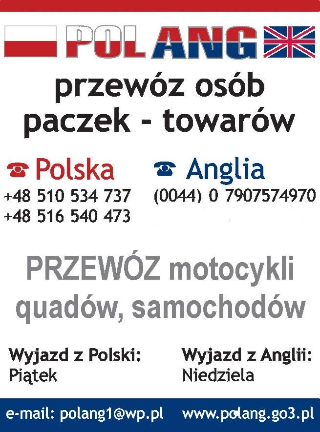 F.H.U. POLANG PRZEWOZ OSOB I PRZESYLEK NA TERENIE POLSKA- ANGLIA