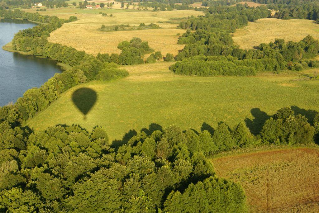 Mazury, lot balonem