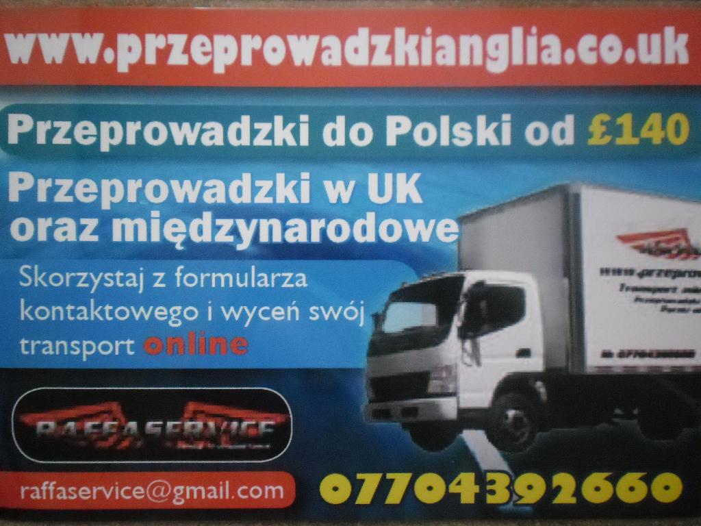 Przeprowadzki anglia-polska-anglia/transport UK-PL/Cala UK, Wroclaw, śląskie