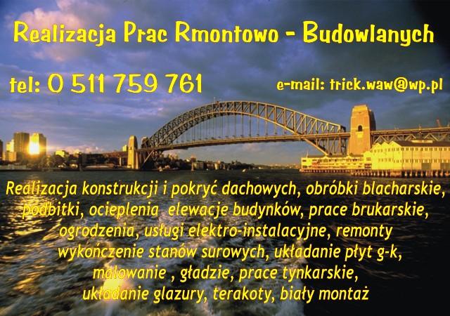REMONTY, moderizacje, elektryka, hydraulika, budowa, ocieplenia. , Warszawa, Legionowo, Łomianki, Nowy Dwór Maz, mazowieckie