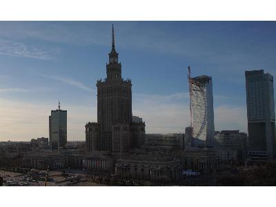 Panorama centrum Warszawy - widok na PKiN - kliknij, aby powiększyć