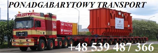 Ponadgabarytowy transport. Usługi transportowe.