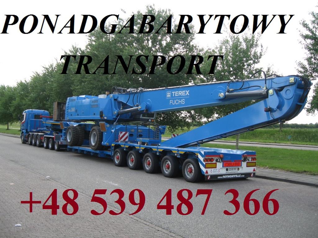 Ponadgabarytowy transport. Usługi transportowe.