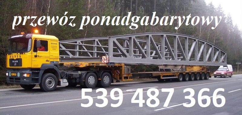 Ponadgabarytowy transport. Usługi transportowe.