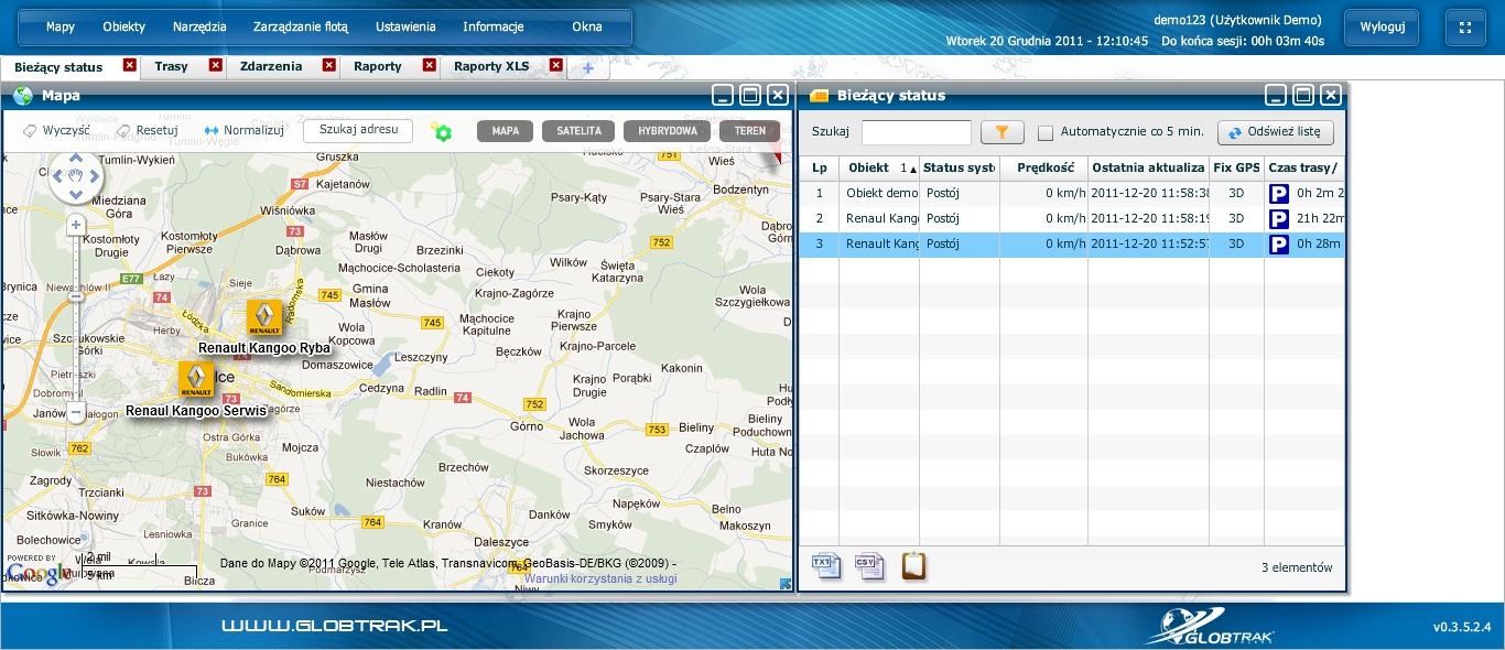 Monitoring GPS pojazdów