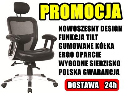 Fotel Gabinetowy, Krzesło biurowe, obrotowe, skórzane XXL