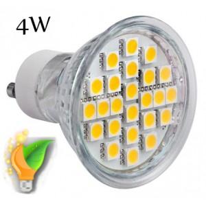 Żarówka LED GU10 smd z 24x5050 4,5W 230V barwa biała ciepła