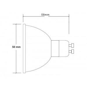 Żarówka LED GU10 60x3528 SMD 3W 230V barwa biała ciepła