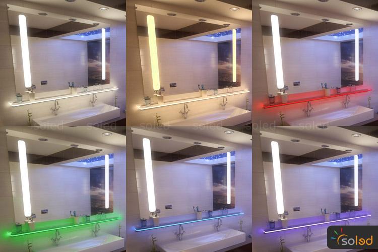 Półki szklane LED do łazienki - SOLED