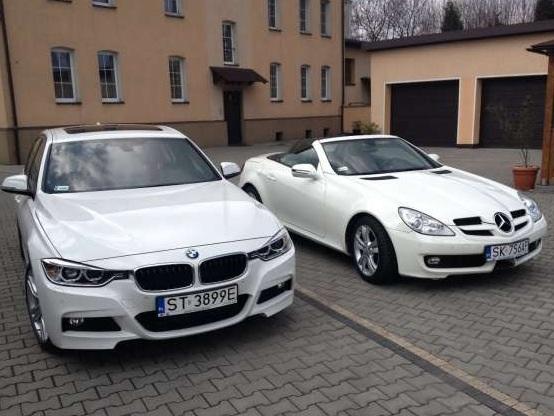 Wynajęcie auta na ślub BMW 328i oraz mercedes Cabrio BIAŁE , Katowice, śląskie