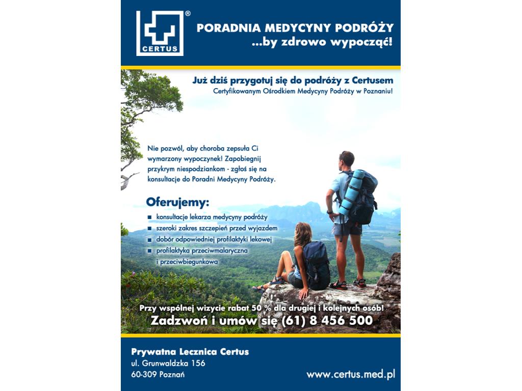 Medycyna podróży, szczepienia, profilaktyka, badania, malaria, Poznań, wielkopolskie