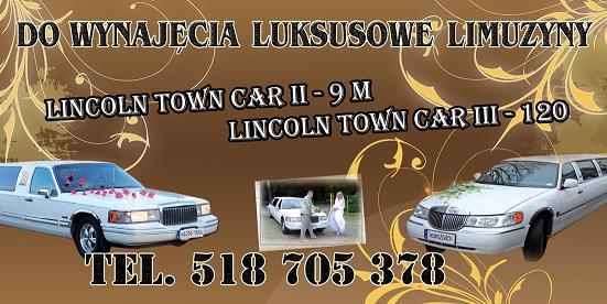 WYNAJEM LIMUZYNA LINCOLN TOWN CAR III 120 SIGNATURE 10metrów, Będzin, śląskie