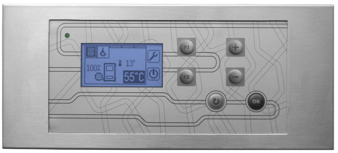Sterownik kotła z nadmuchem na paliwa stałe 