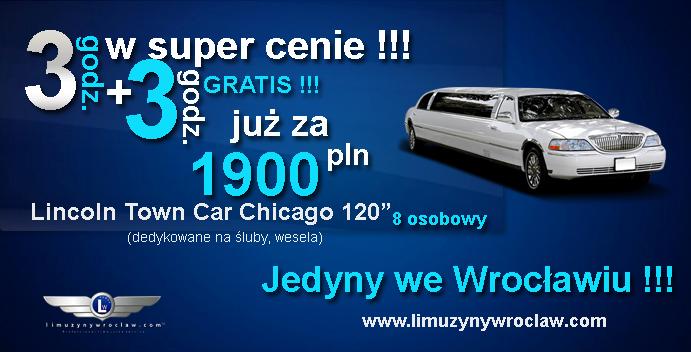 NOWOŚĆ Lincoln Town Car Chicago - Promocja limuzynywroclaw.com, dolnośląskie