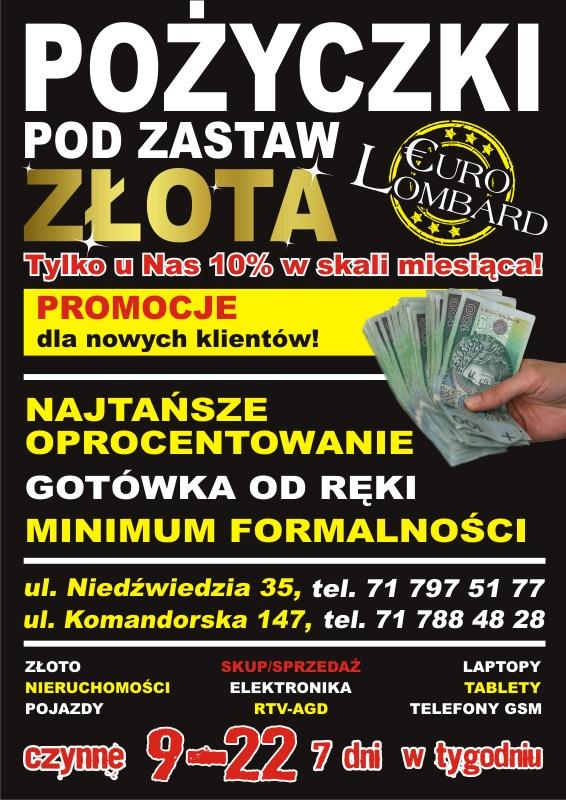 Euro Lombard - Pożyczki pod zastaw  Komandorska 147 (niebieski pawilo), Wrocław, dolnośląskie