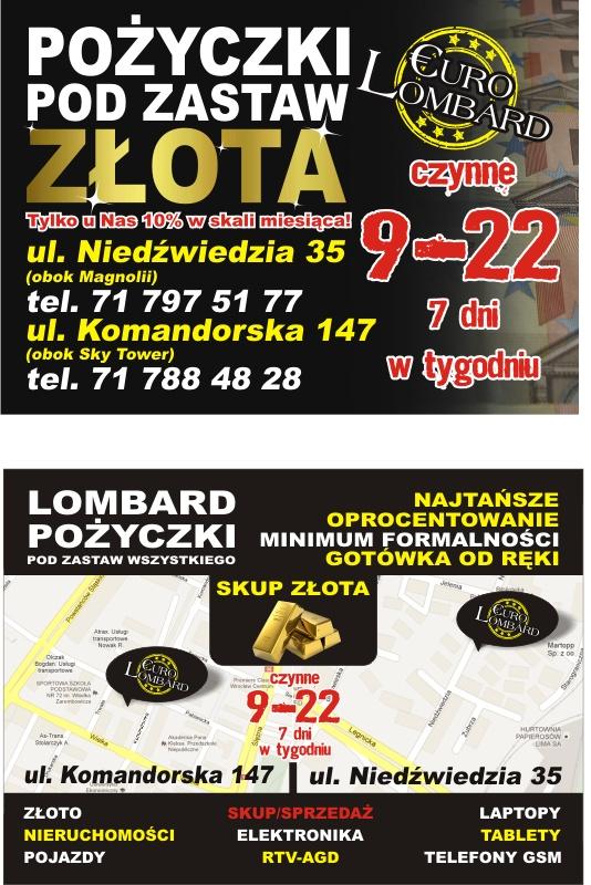 Euro Lombard - Pożyczki pod zastaw  Komandorska 147 (niebieski pawilo), Wrocław, dolnośląskie