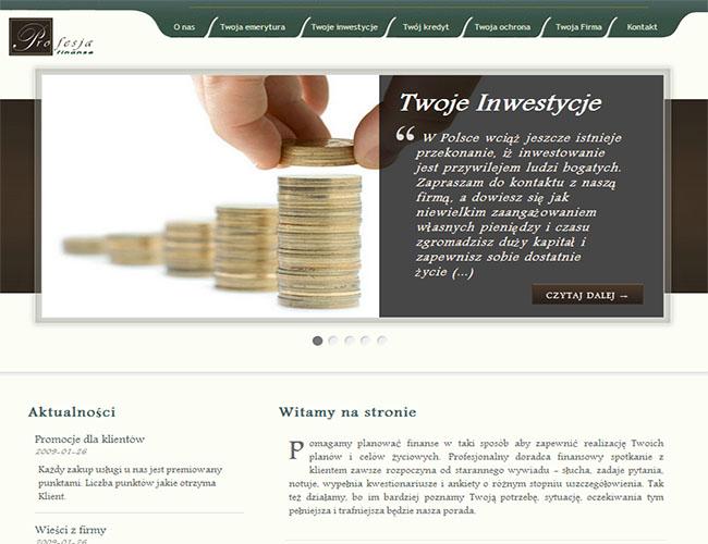 Doradca Finansowy - jQuery, CSS3 na podstawie pliku .JPG