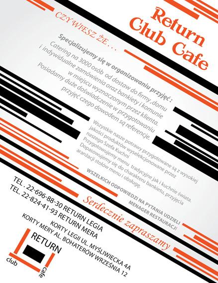 Plakat dla firmy zajmującej się cateringiem