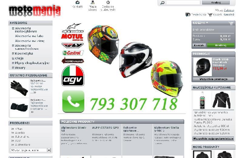 Sklep Motocyklowy Motomania24.pl Warszat Motocyklowy Choszczno, zachodniopomorskie