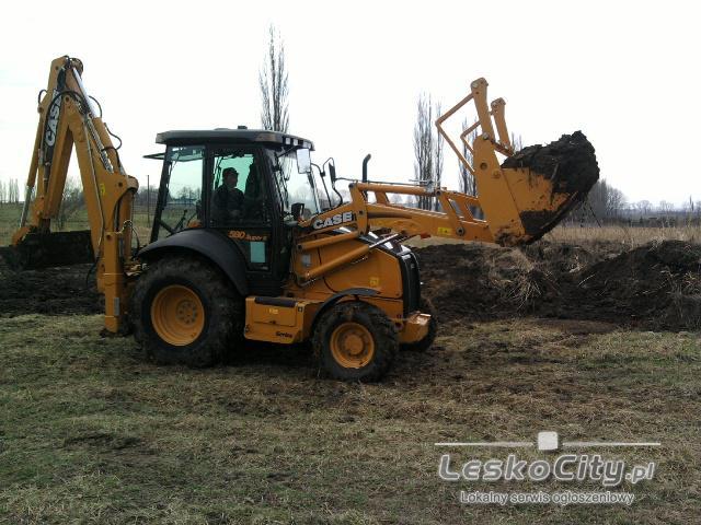 Usługi, koparka, koparko-ładowarka, roboty ziemne,wykopy, transport, Mielno, zachodniopomorskie