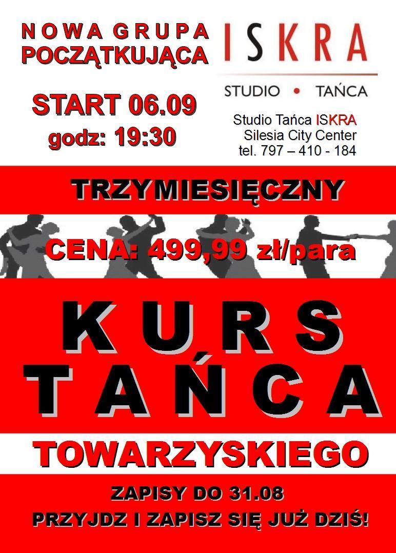 KURS TAŃCA TOWARZYSKIEGO Studio Tańca Iskra w Katowicach , Katowice, śląskie
