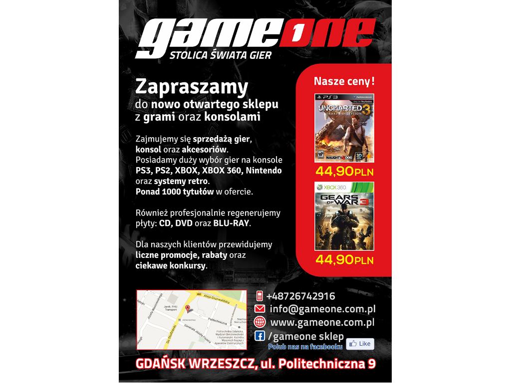 GAMEONE Sklep - Gry i konsole, sprzedaz, wymiana, skup Gdansk Wrzeszcz, pomorskie