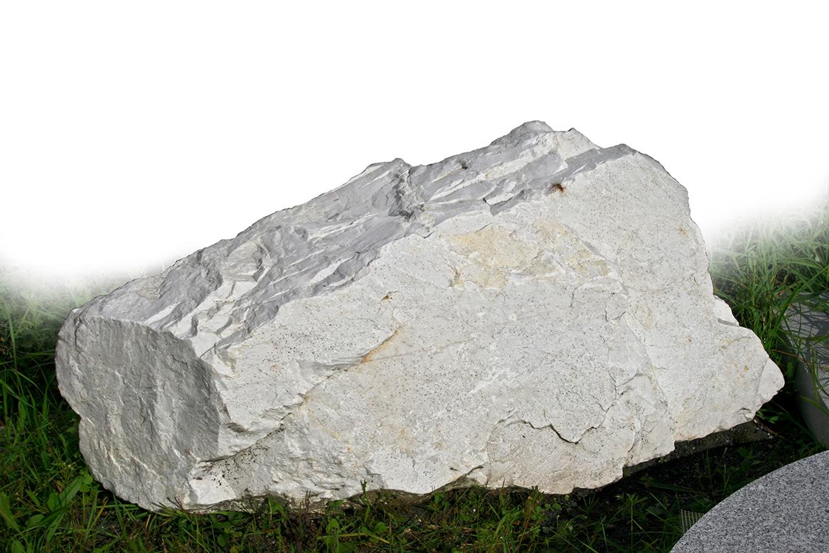 Kamień ogrodowy głazy kamienne bryły białe
