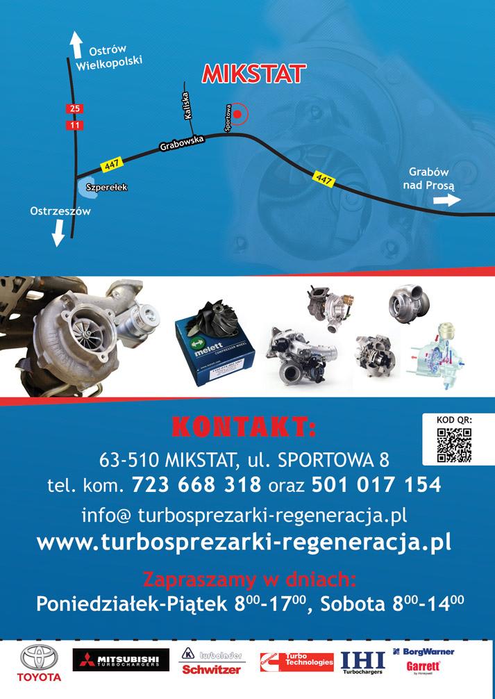 REGENERACJA TURBOSPRĘŻAREK, Mikstat, ostrów wielkopolski, ostrzeszów, kępno, wielkopolskie