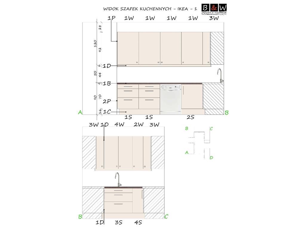 Widok szafek kuchennych K_01