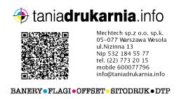 Banery flagi folia offset dtp sitodruk naklejki wizytówki koszulki 