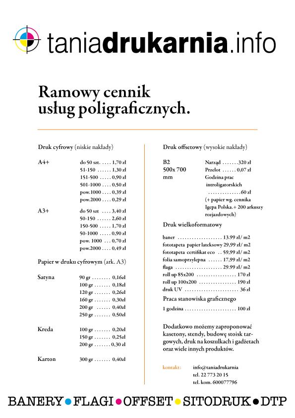 Banery flagi folia offset dtp sitodruk naklejki wizytówki koszulki 