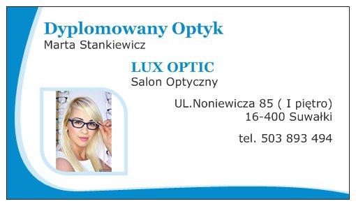 LUX OPTIC UL.NONIEWICZA 85  SUWAŁKI