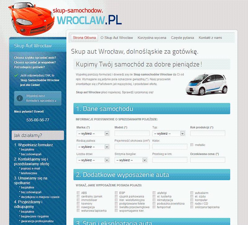 projektowanie strony www z formularzem