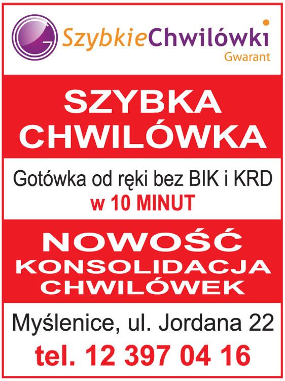 Chwilówki, szybkie chwilówki, szybka kasa, pożyczki, kredyty, Myślenice, małopolskie