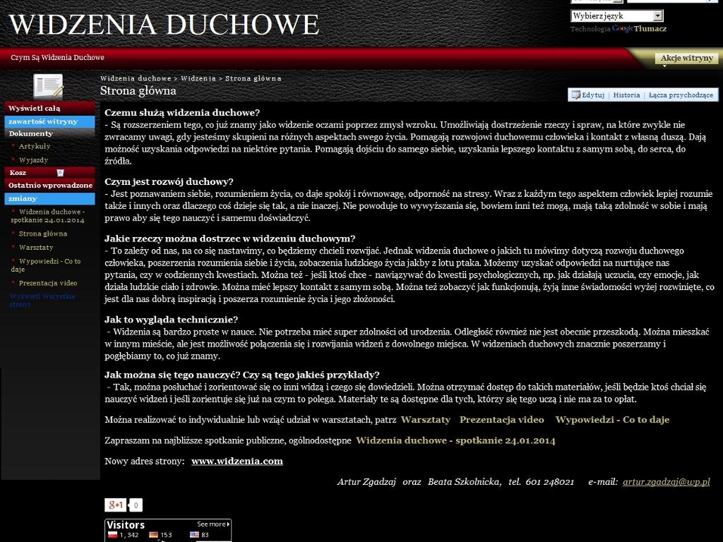 Strona główna "Widzenia duchowe"