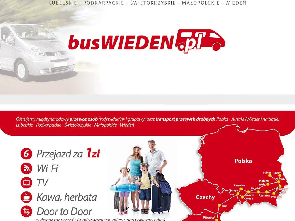 Przewóz Bus Wiedeń Austria Lublin Kielce Ostrowiec Skarżysko Kraków