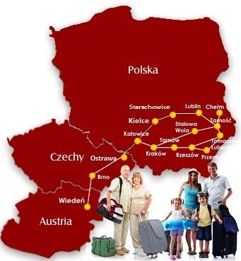 Przewóz Bus Wiedeń Austria Lublin Kielce Ostrowiec Skarżysko Kraków