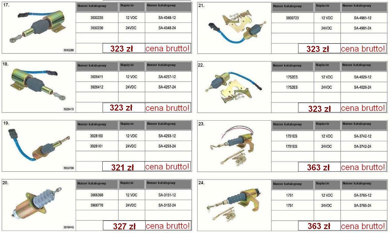 SA - 4889 SOLENOID 3939018  -  12V cewka gaszenia stop