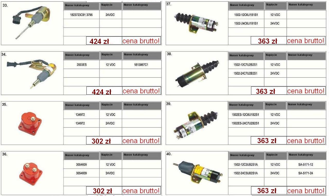 SA - 4889 SOLENOID 3939018  -  12V cewka gaszenia stop