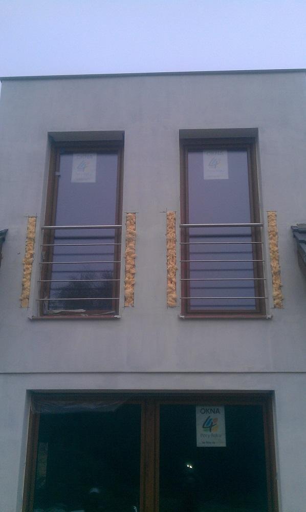 Balkon francuski ze stali nierdzewnej z rur 4,2 i 1,6cm