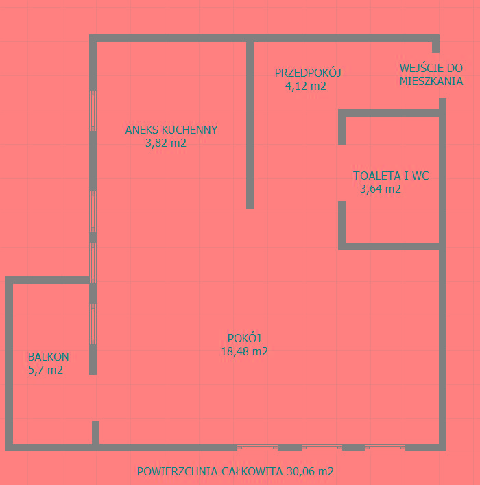 SPRZEDAM MIESZKANIE 1 POKOJOWE  30, 06 m2   GDAŃSK