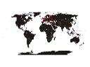 Naklejka Mapa świata ze znacznikami